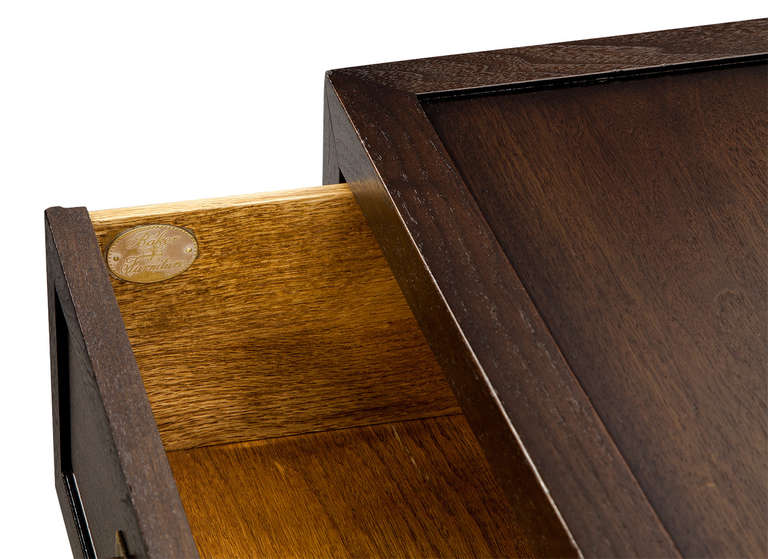 Pair of Baker Mid Century Walnut Chest of Drawers Bachelor’s Chests 1