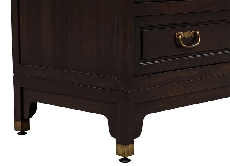 Pair of Baker Mid Century Walnut Chest of Drawers Bachelor’s Chests 2