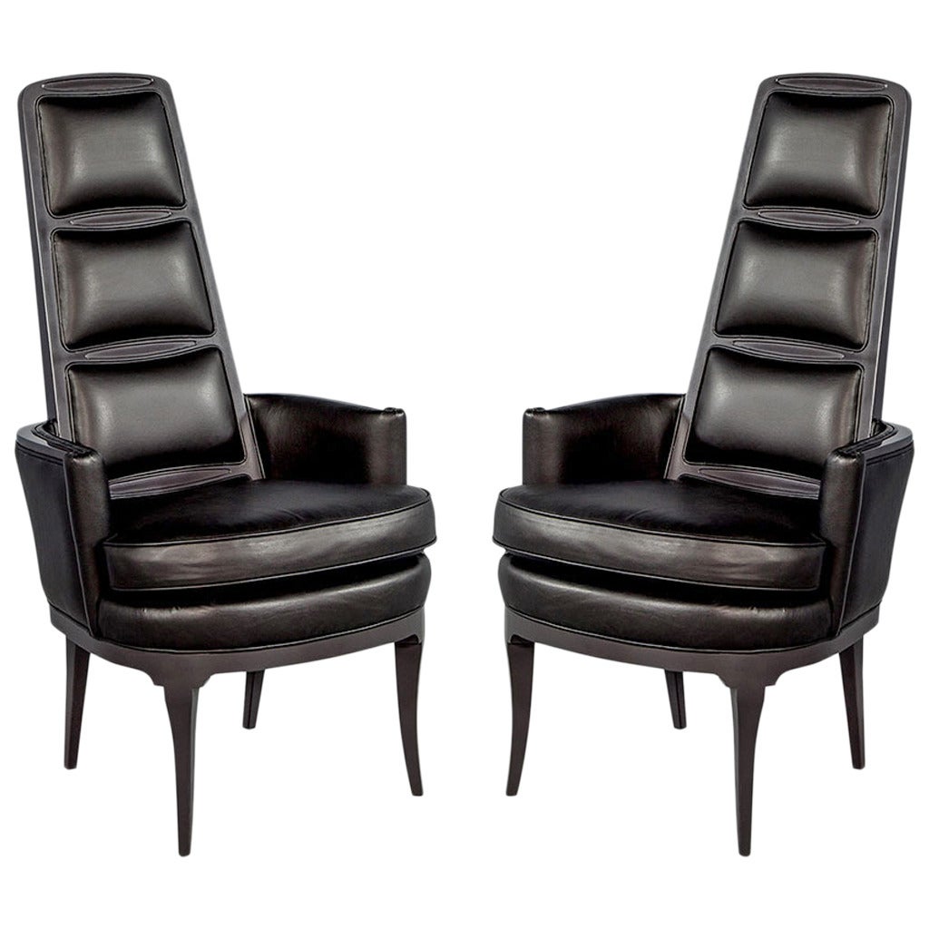 Pair of Mid Century Modern Space Age Captain's Chairs