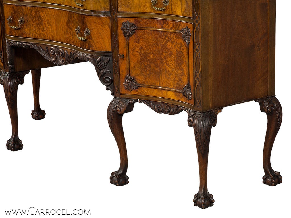 19th Century Chippendale Sideboard with Ball and Claw Foot