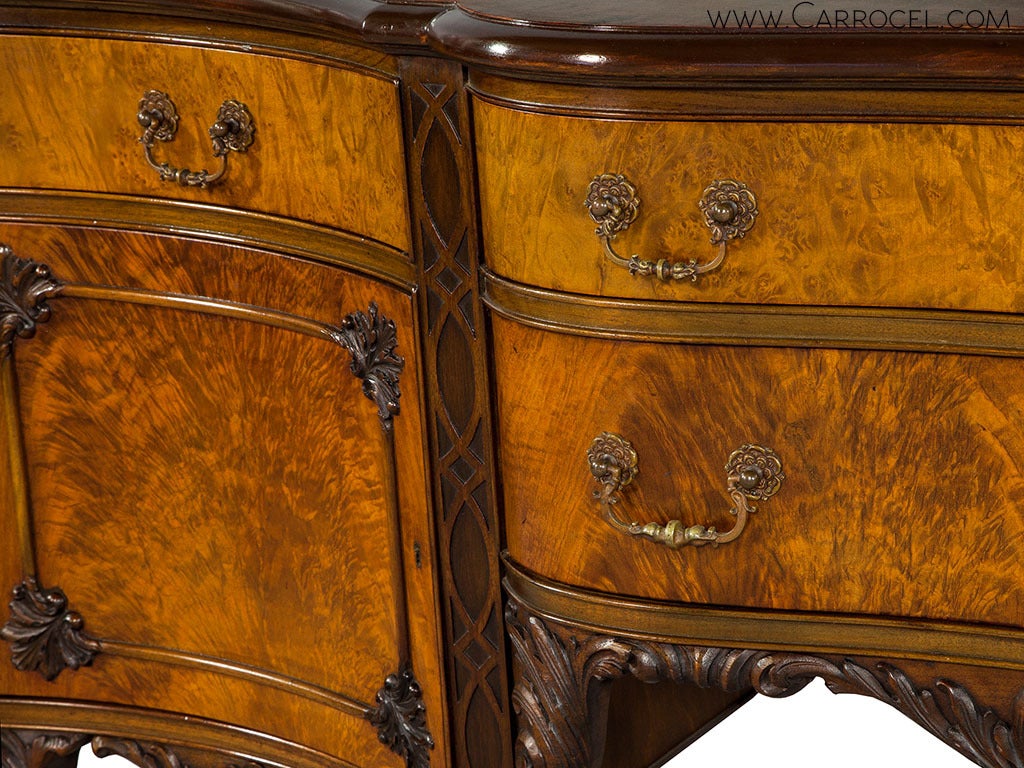 Walnut Chippendale Sideboard with Ball and Claw Foot