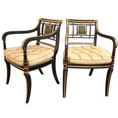 Pair of EJ Victor Accent Living Room Arm Chairs