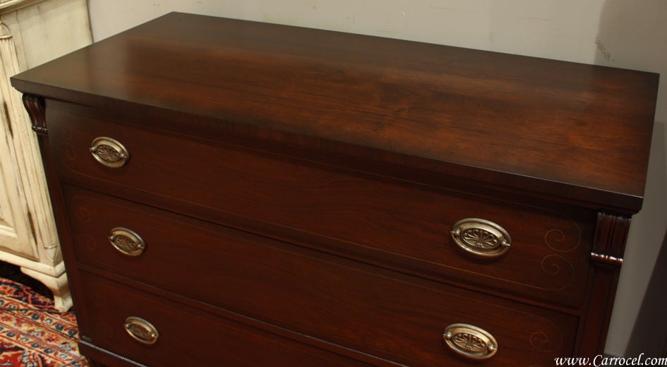 American Antique Mahogany Hepplewhite Bedroom Dresser Chest