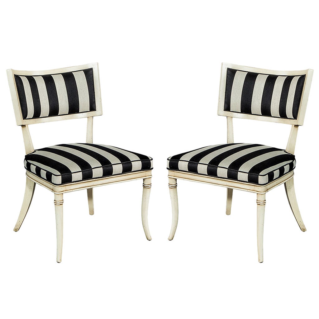 Distressed French Accent Chairs