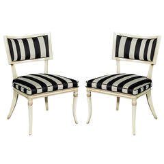 Distressed French Accent Chairs