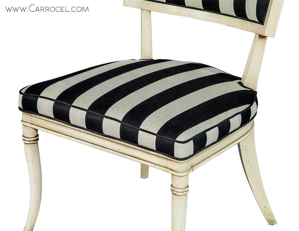 Contemporary Distressed French Accent Chairs