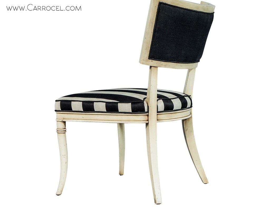 Beech Distressed French Accent Chairs
