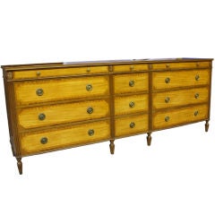 Antique Satinwood Federal Bedroom Dresser by Kittinger