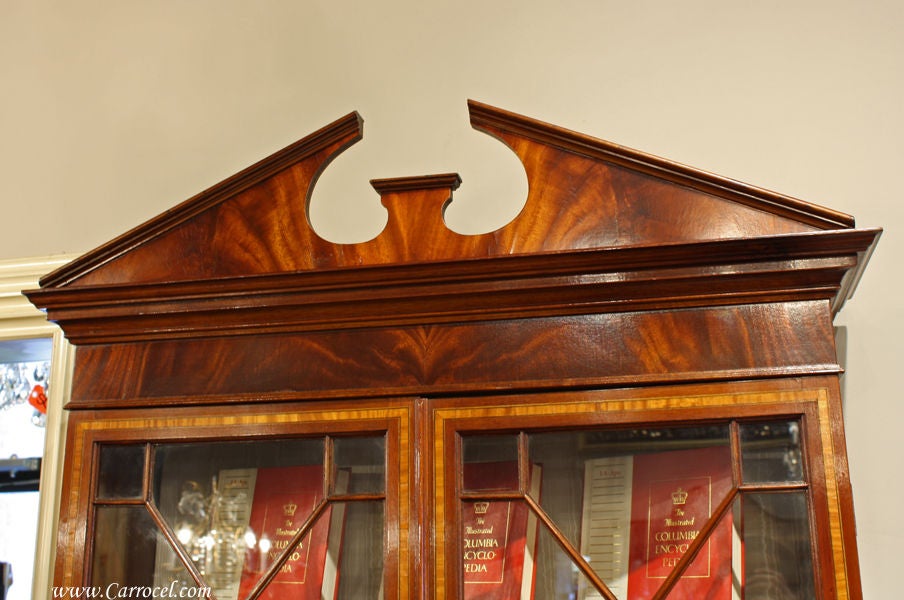 Antique Mahogany Federal Secretary Cabinet Bookcase 1