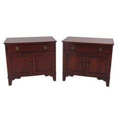 Antique Pair of Mahogany Chests Cabinet by Baker