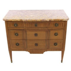 Antique Louis XVI Transitional Marble Top Commode from France Antique Louis XVI Transitional Marble Top Commode from France
