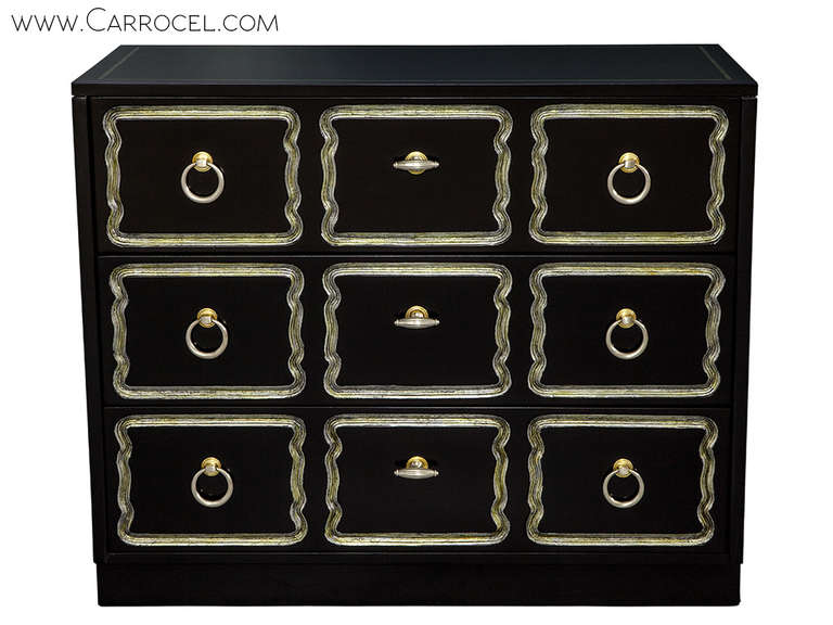Mid-Century Modern Dorothy Draper Style Chest Customized by Carrocel, 1960
