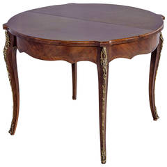French Gilt Louis XV Kingwood Parquetry Center Table