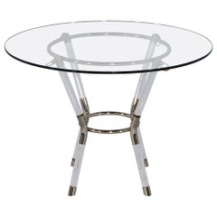 Lucite and Chrome End Table
