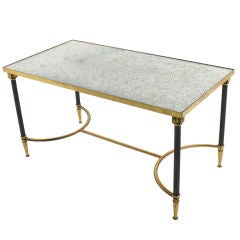 Vintage Art Deco Silver Leafed Coffee Cocktail Table