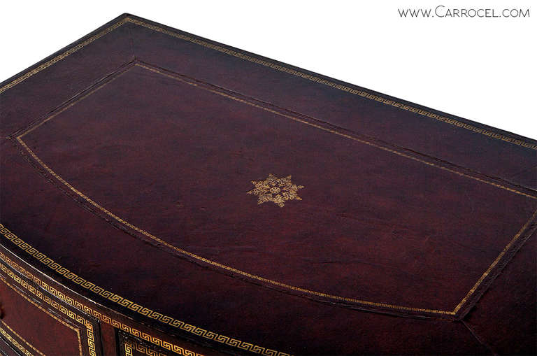 Gold Tooled Leather Lingerie Chest 1