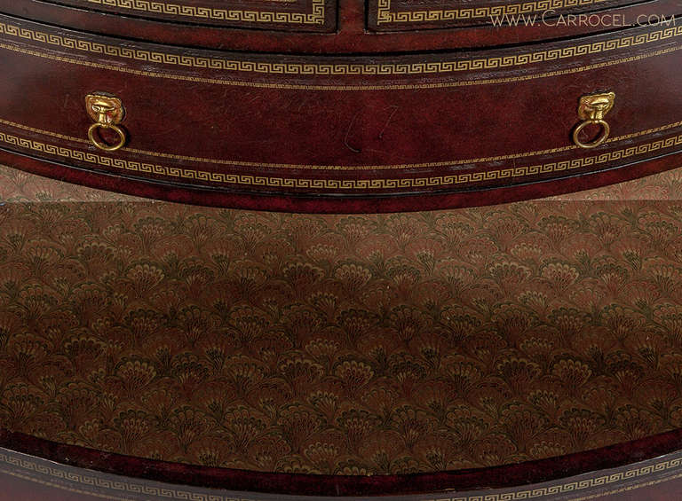 Gold Tooled Leather Lingerie Chest 2