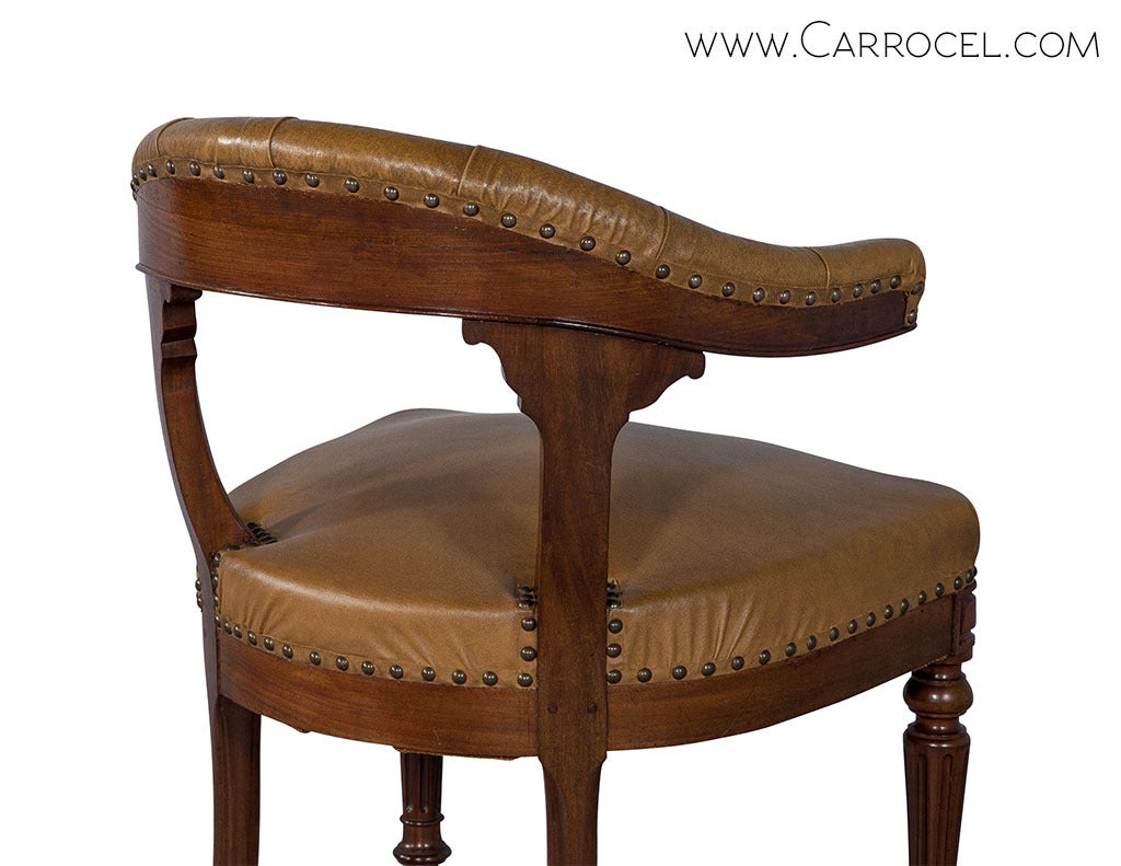 French Louis XVI Mahogany Desk Chair 1