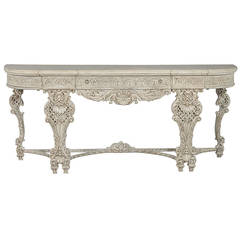 French Hand-Carved Louis XV Rococo Style Console 4