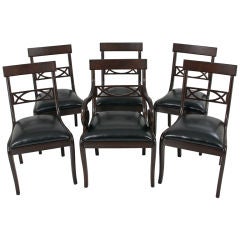 Set of 6 Antique Restored Regency Style Dining Chairs