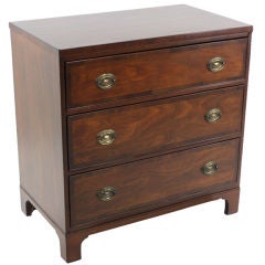 Antique American Federal Mahogany Commode Chest of Drawers by
