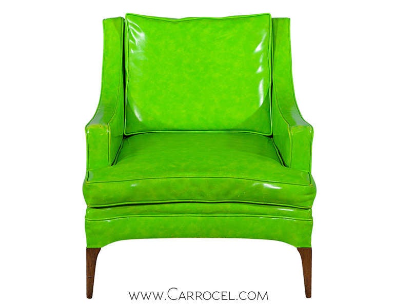 Mid-Century Modern Green Vintage 1960s Lounge Chair