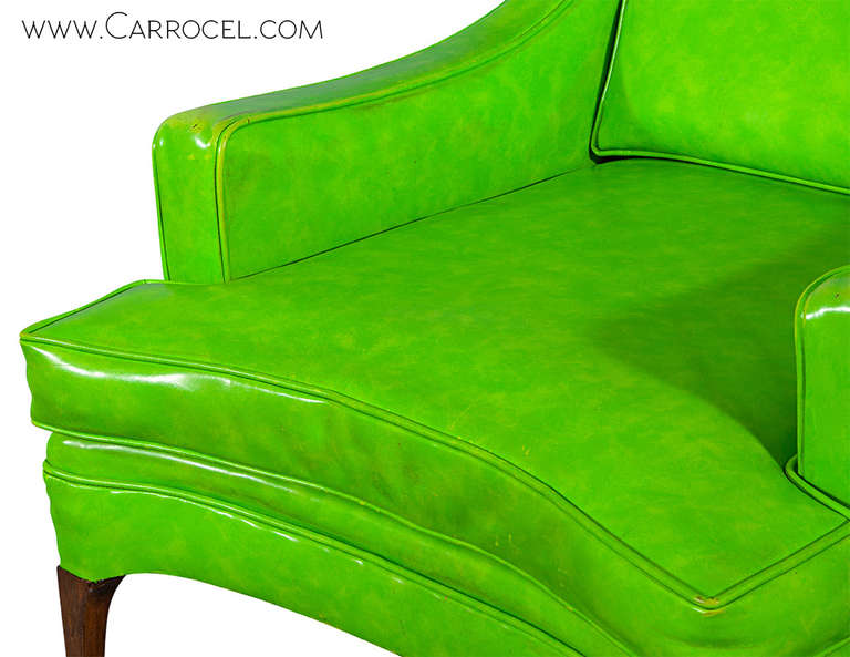 PVC Green Vintage 1960s Lounge Chair
