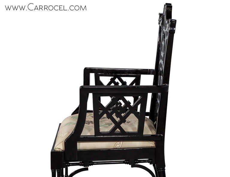 Set of Six Chinese Chippendale Chairs Restored by Carrocel 3