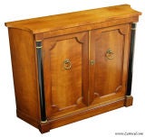 Cherry Wood Empire Style Console Commode Cabinet by Baker
