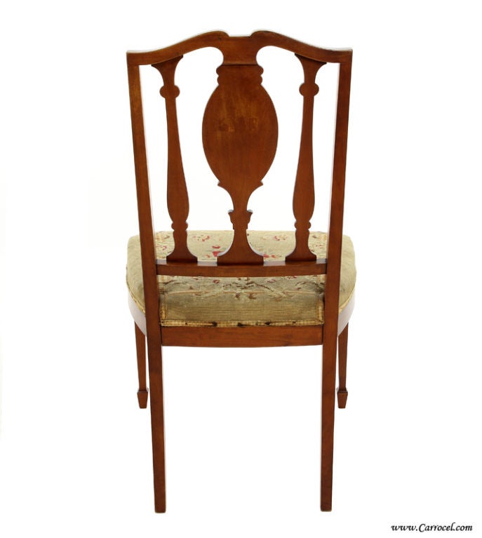 Antique Hand Painted Adams Style Accent Side Chair
