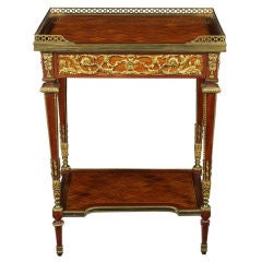 Antique Mahogany with Tulipwood Inlay Louis XVI End Table