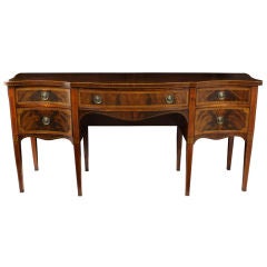 Antique American Federal Flamed Mahogany Sideboard Buffet