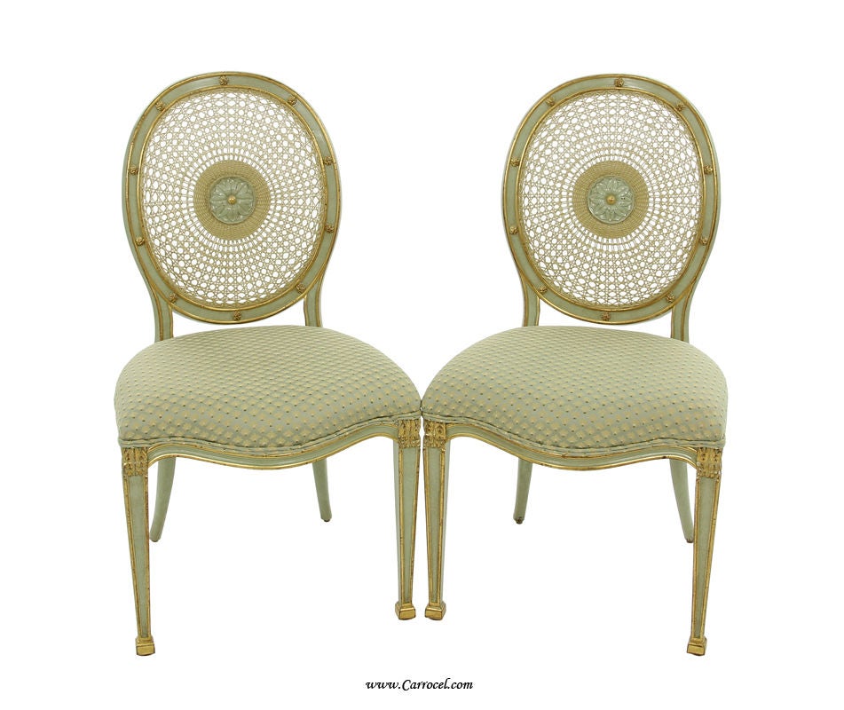 Made in Italy by some of the finest craftsmen, these vintage chairs feature hand-woven cane backs that take dozens of hours to weave.  They are solid Italian beech wood, one of the most durable woods available and great for dining chairs.  All the