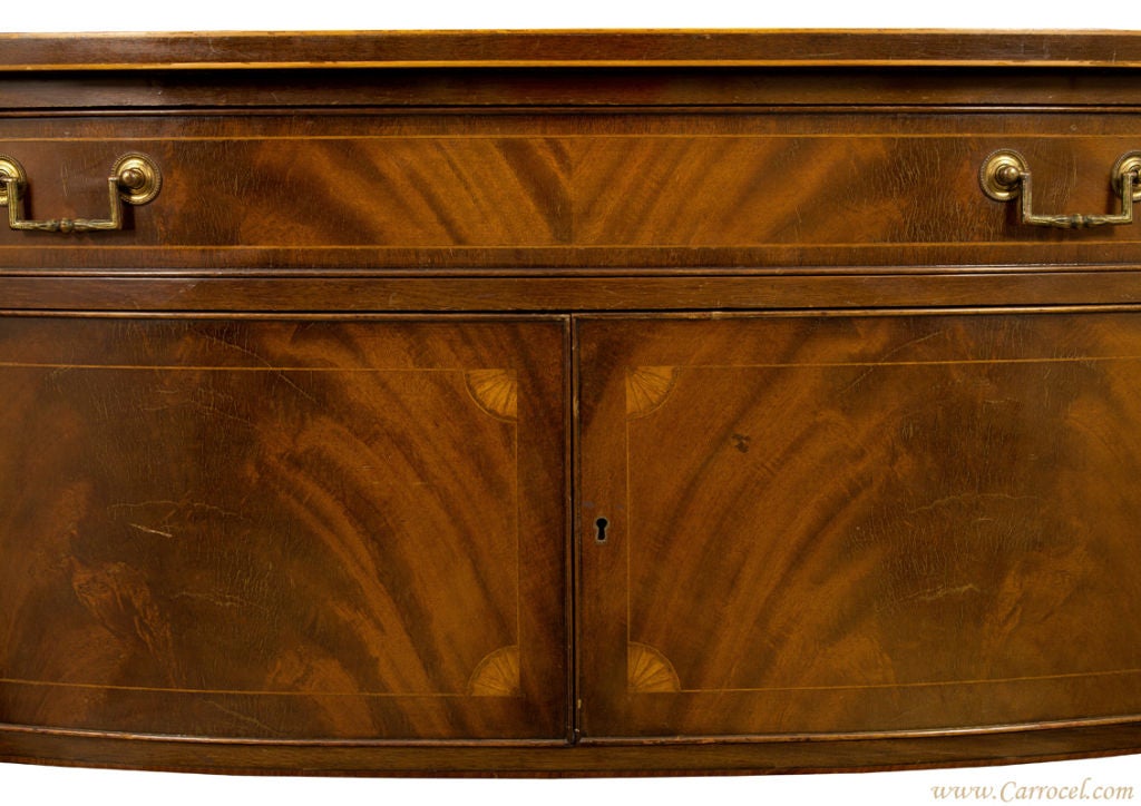 Antique Federal Styled Flamed Mahogany American Sideboard Buffet In Good Condition In North York, ON