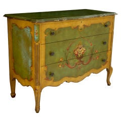 Antique American Hand-Painted Chest of Drawers Commode