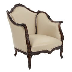 Vintage Restored Living Room French Parlor Chair Louis XV
