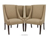 Set of 4 Italian Upholstered Parsons Living Room/Dining Chairs