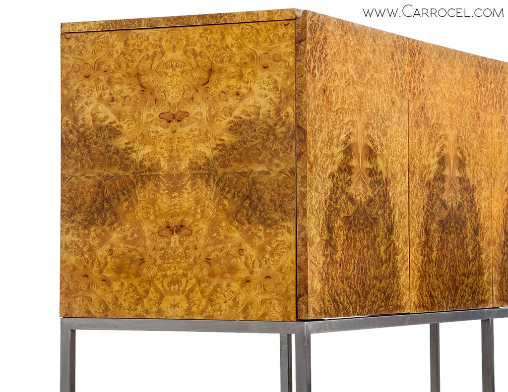 Stainless Steel Golden Madrone Modern Sideboard