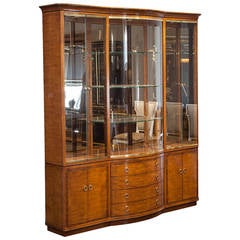 Vintage Drexel Heritage Breakfront Display Cabinet