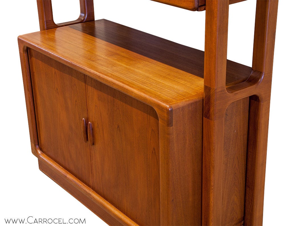 Glass Mid-Century Modern Teak Display Cabinet