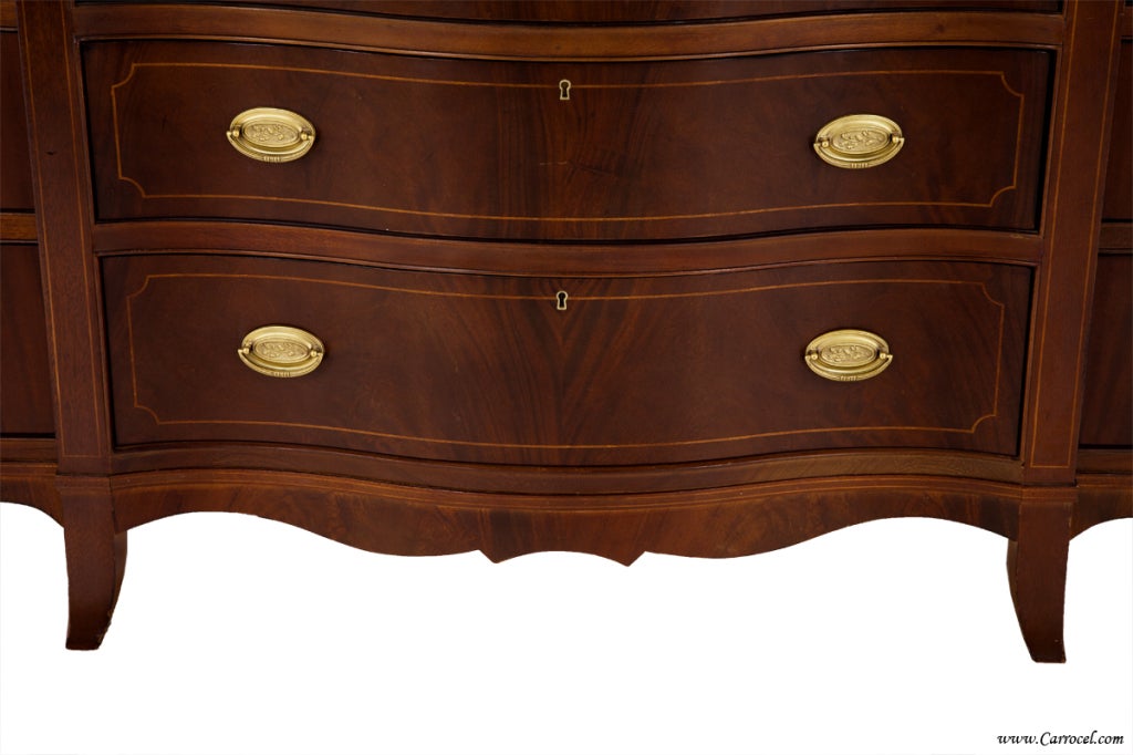 Mahogany Federal Serpentine Bedroom Dresser by HICKORY CHAIR 1