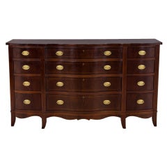 Mahogany Federal Serpentine Bedroom Dresser by HICKORY CHAIR