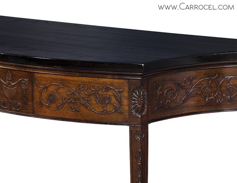 American Antique Carved, Two-Tone Console Table