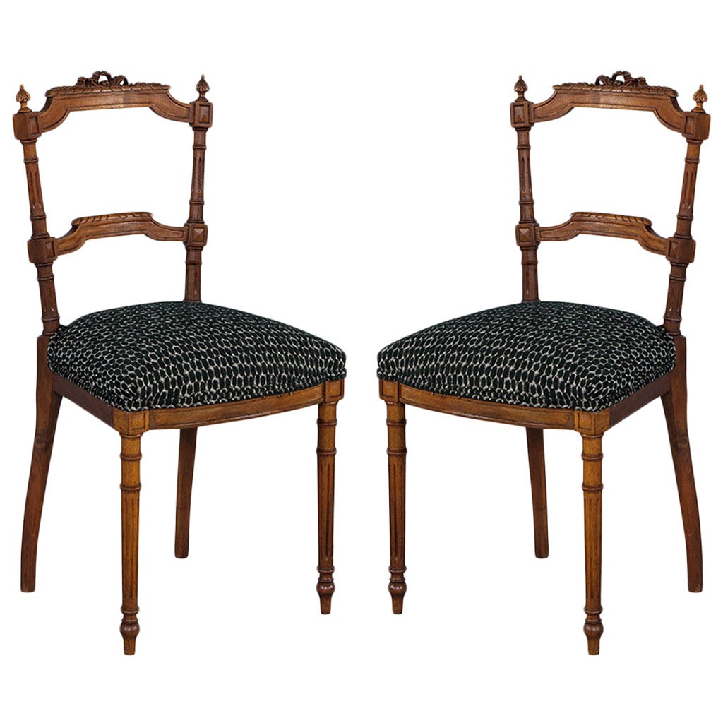 Pair of French Louis XVI Accent Chairs