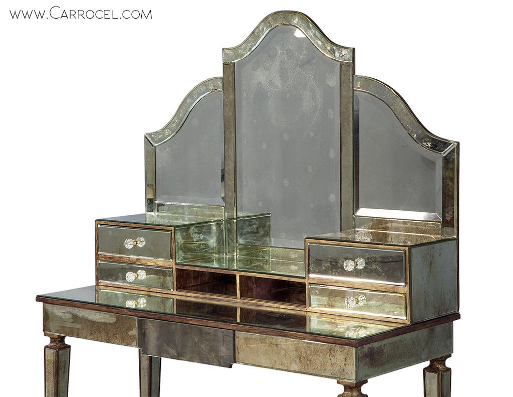 Vintage Hollywood Regency Vanity at 1stDibs