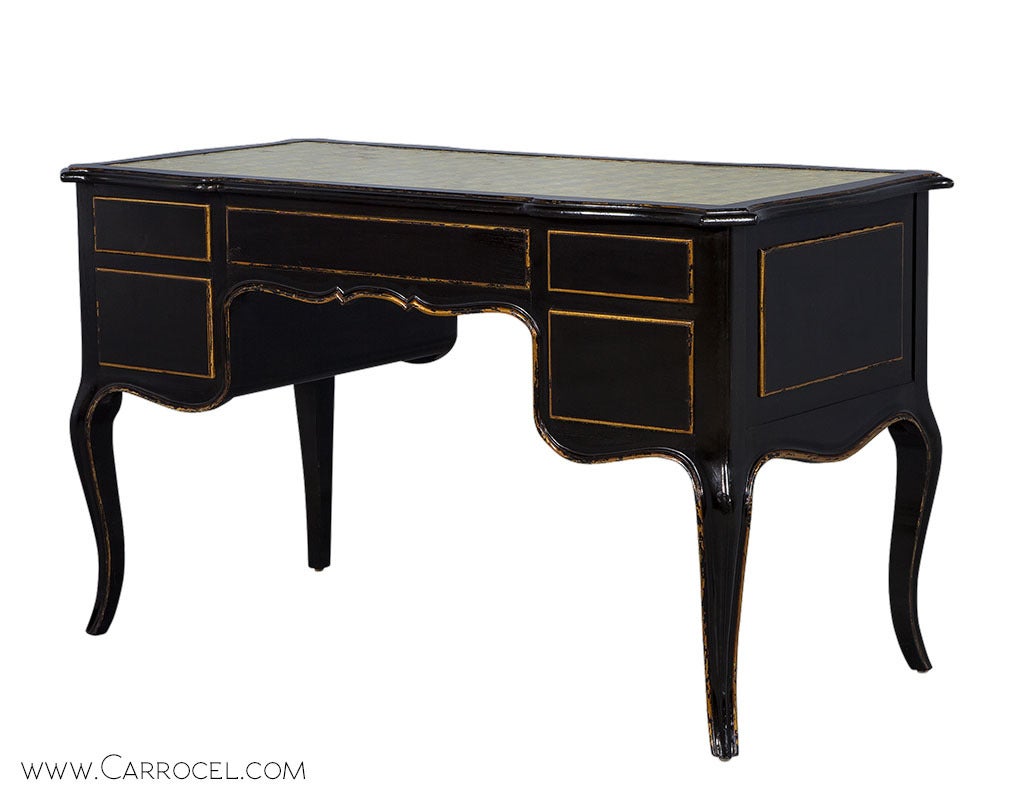 Unknown Louis XV Style Bureau Plat with Encrusted Shell Top