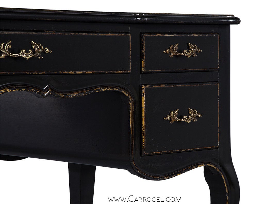 20th Century Louis XV Style Bureau Plat with Encrusted Shell Top
