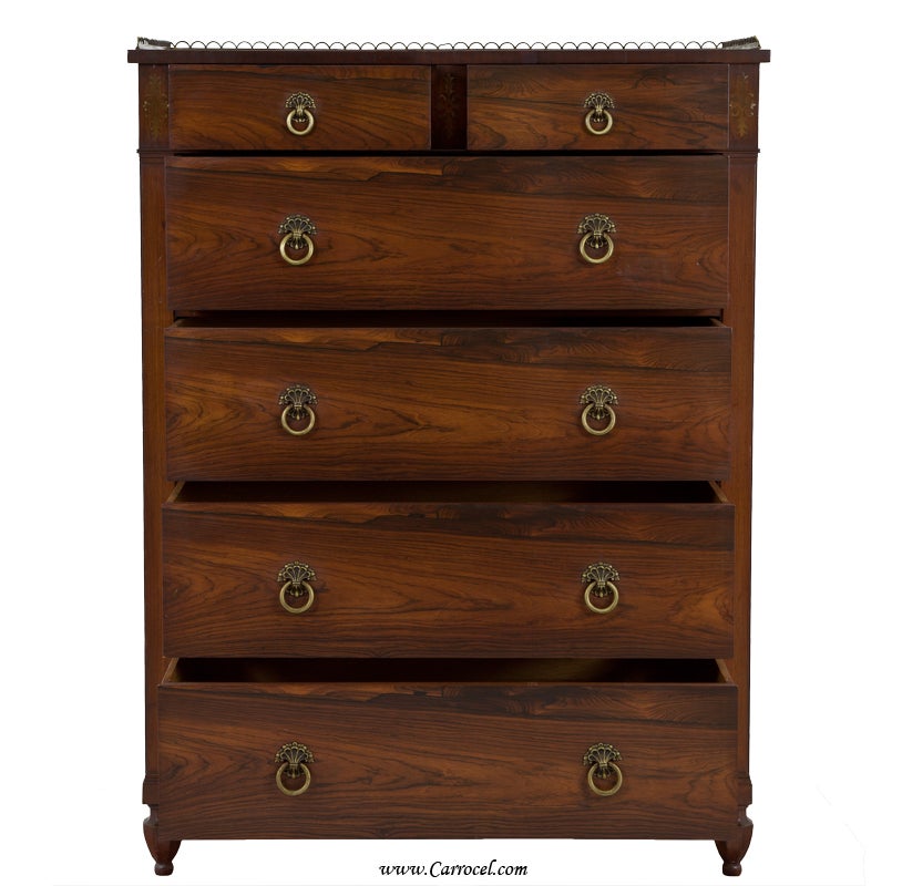 This lovely chest of drawers was made by the John Widdicomb Furniture Company based out of Grand Rapids, MI.  Originally from England, John Widdicomb moved to Michigan in the the early 20th century and began manufacturing high quality furniture