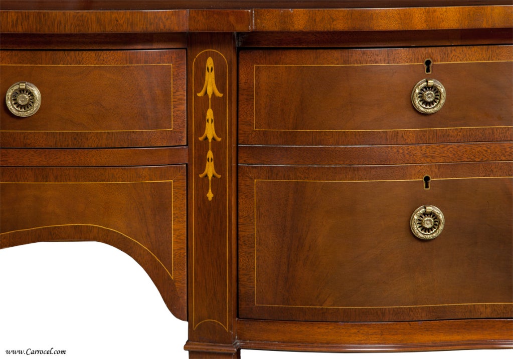 KARGES Hepplewhite English Mahogany Sideboard Buffet In Excellent Condition In North York, ON