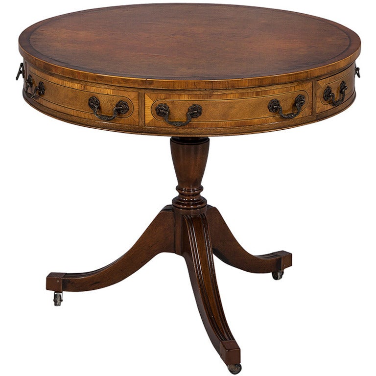 Baker Bird's-Eye Maple Drum Table